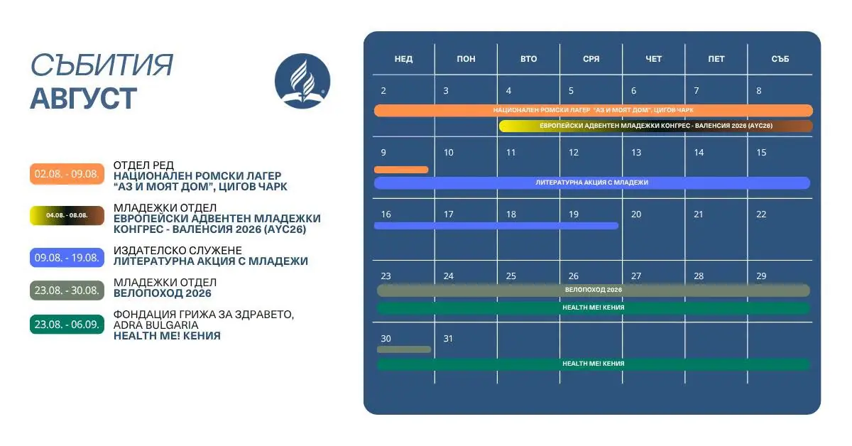 събития през Август месец