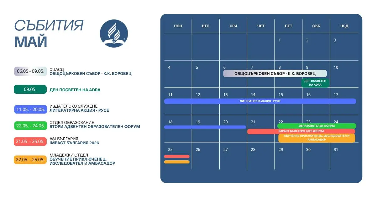 събития през май месец